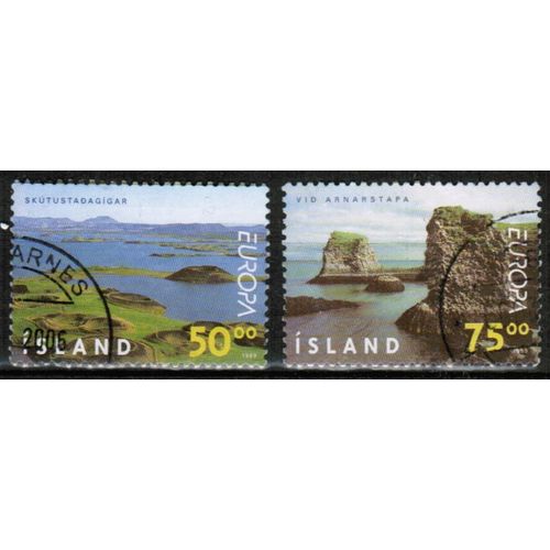 1999 Iceland - Sc# 883-884 used - Europa / National Parks set of 2