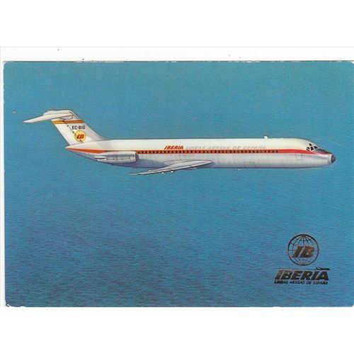 Iberia Douglas DC9 Aircraft Civil Aviation Postcard (A22774)
