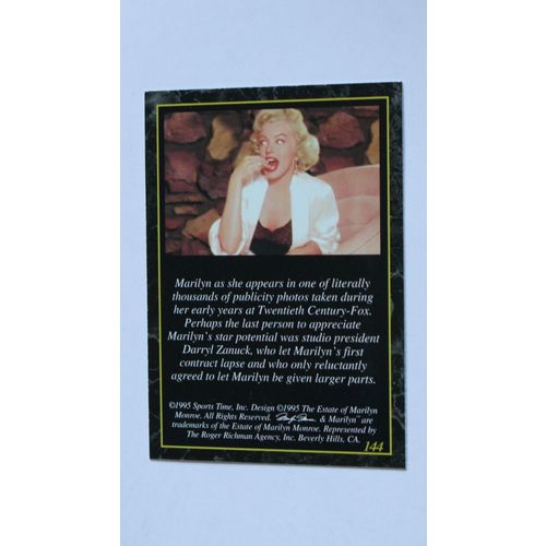 Marilyn Monroe II base trading Card # 144 (A) - 1995 Sports Time