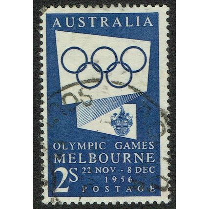 Australia 1954 Olympic Games Propaganda 2/- Deep Bright Blue SG280 FU