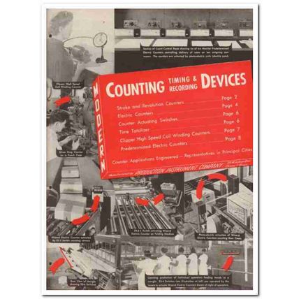 Production Instrument Company 1945 vintage electrical catalog timing