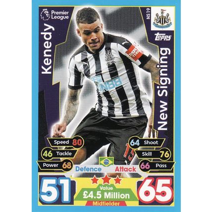 Match Attax 2017/2018 Extra NS19 Kenedy Newcastle United