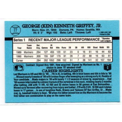 1991 Donruss Ken Griffey Jr. - Card # 77