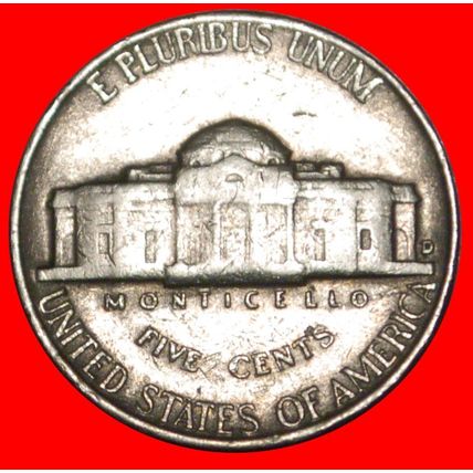 STAR: USA ★ 5 CENTS 1953D! JEFFERSON (1801-1809)★LOW START★NO RESERVE!