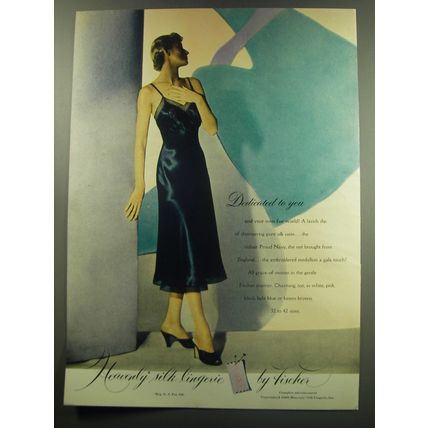 1949 Fischer Slip Ad - Dedicated to you