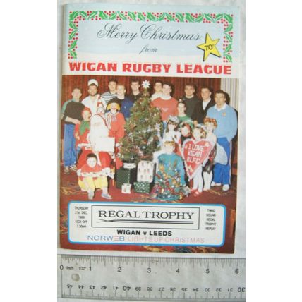 1989 programme Wigan v. Leeds, Regal Trophy Third Round