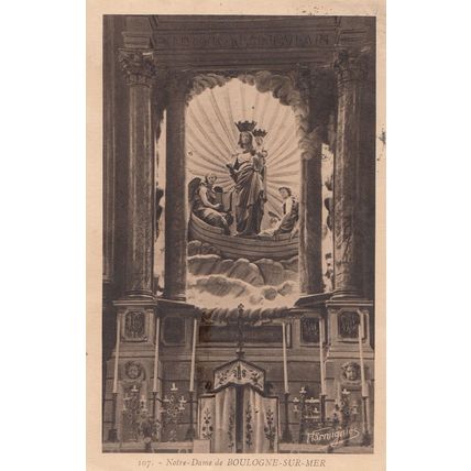 Boulogne Sur Mer Notre Dame Antique French Religious Postcard