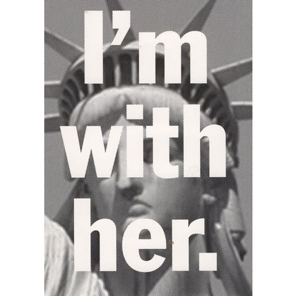 The Statue Of Liberty I'm With Her USA Protest Campaign Postcard