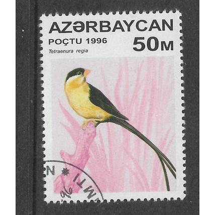 AZERBAIJAN 1996 BIRDS 50M SHAFT TAILED WHY DAH SG 325 FINE USED #4