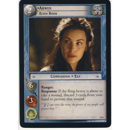 LORD OF THE RINGS TCG/CCG OVERSIZED PROMO CARD 3M1 - ARWEN ELVEN RIDER