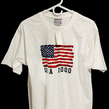 Sonoma Men's Size L T-shirt American Flag Vintage White USA 2000 Company