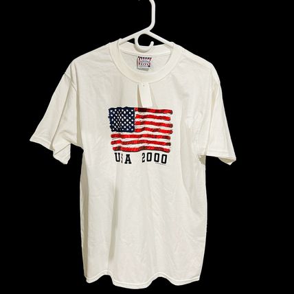 Sonoma Men's Size L T-shirt American Flag Vintage White USA 2000 Company