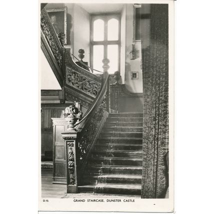 PC23250 Grand Staircase. Dunster Castle. 1959