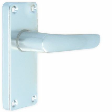 INTERIOR STRAIGHT LATCH DOOR HANDLES Pair Internal Polished Aluminium Lever Set