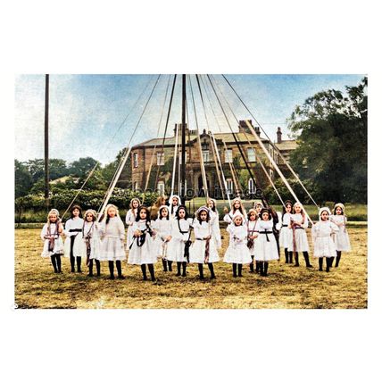 ptc6727 - Yorks - Maypole dance Coronation Jubilee, Cliffe Hill Pk. - print 6x4