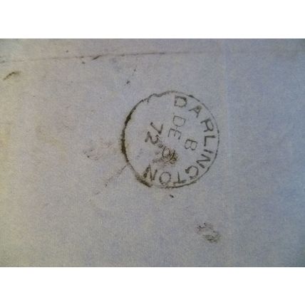 1872 GB QV 1d Red stamp II Plate 144 cover Rev Warters Wesleyan Barnard Castle