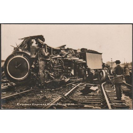 Cromer Express Disaster, Colchester, Essex, 1913 - Four Cullingford RP Postcards