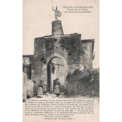 69 - CHAZAY-D'AZERGUES - Porte de la ville surmontes du Baboin