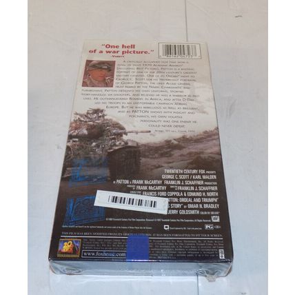 PATTON Movie VHS Tape Starring George C. Scott And Karl Malden NEW Sealed