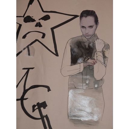 ORIGINAL URBAN ART by MG girl model face London 2013 Shoreditch Hoxton
