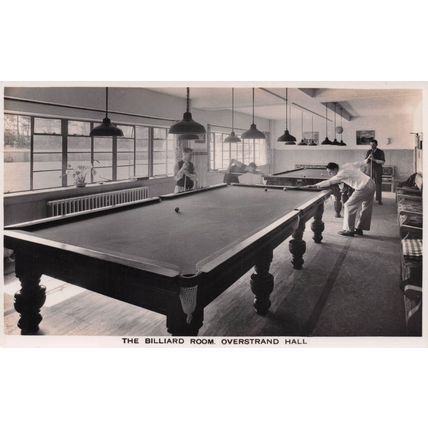 Billiards Room Overstrand Hall Convalescent Home Norfolk Vintage RPC Postcard