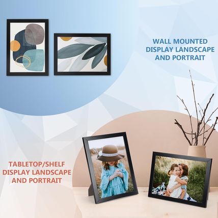 WIFTREY 5X7 Black Picture Frame Bulk 5 X 7 Photo Frames for Wall Hanging or Tabl