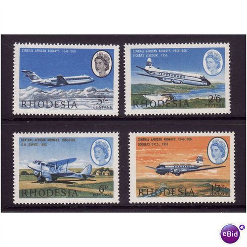RHODESIA 1966 AFRICAN AIRWAYS SG 393/396 SET 4 VALS U/M MINT