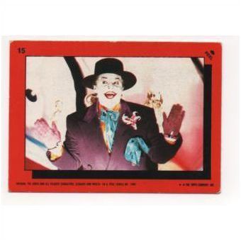 1989 Topps Batman the Movie trading card peel off sticker, puzzle back # 15