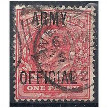 1902 O49 1d Scarlet Army Official Good Used. ..