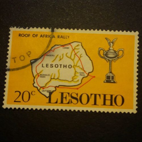 Lesotho 1969 Roof Africa Car Rally 20c Map Trophy Used SG 174 stamp