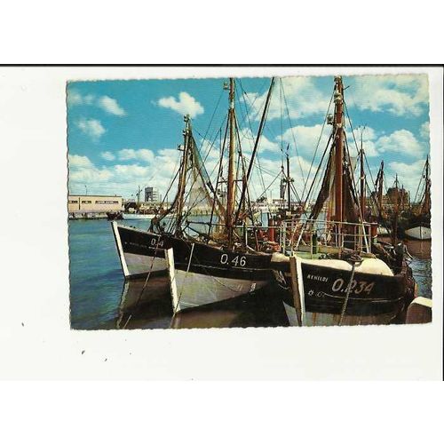 Belgium OSTEND Fishing Boats Postcard by Kruger (933/23)