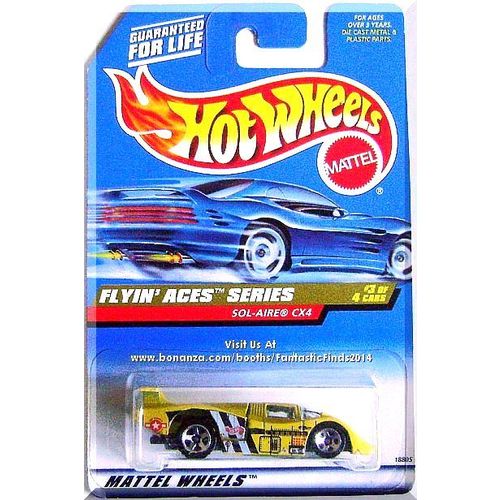 Hot Wheels - Sol-Aire CX4: '98 Flyin' Aces Series #3/4 - Collector #739 *Yellow*