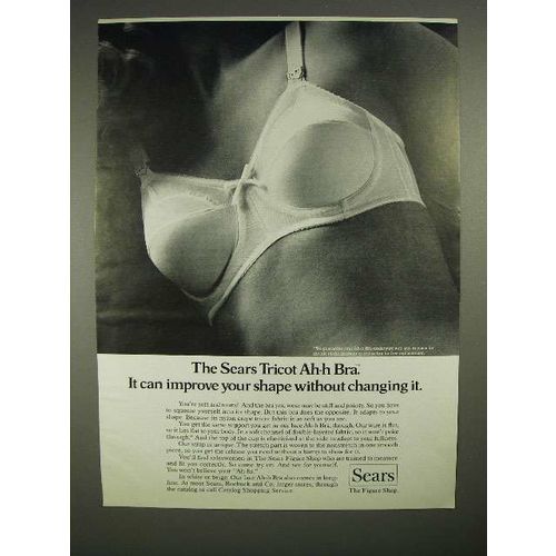 1973 Sears Tricot Ah-h Bra Ad - Improve Shape