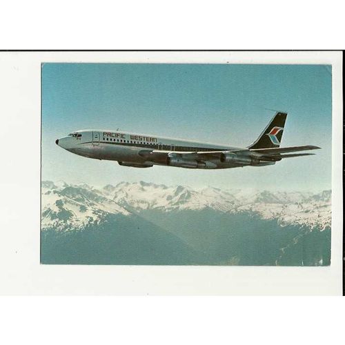 Aviation PACIFIC WESTERN BOEING 707 Postcard