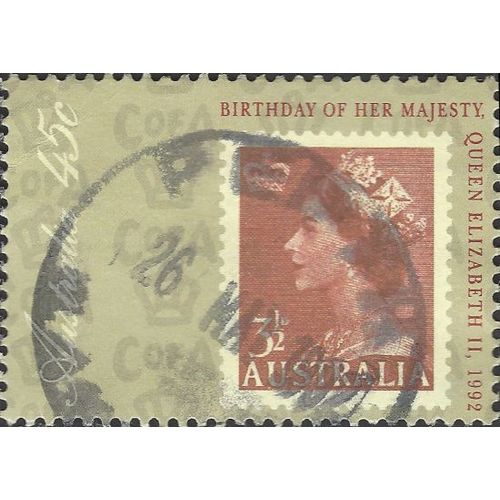AUSTRALIA, Queen Elizabeth II Birthday, brown 1992, 45c, #2