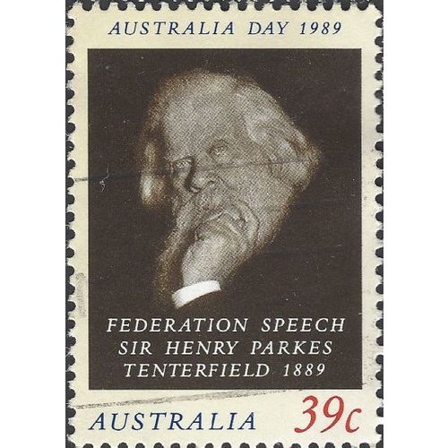 AUSTRALIA, Sir Henry Parkes 1815-1896, brown 1989, 39c, #4
