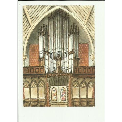 Berkshire RADLEY COLLEGE Organ Art Postcard by R.C.O.