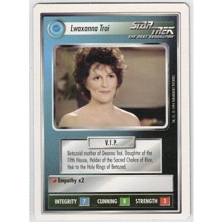 STAR TREK ' Lwaxanna Troi ' game card (1994)