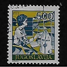 YUGOSLAVIA 1986 POSTAL SERVICE 500d POSTAL SORTER SG2279 FINE USED
