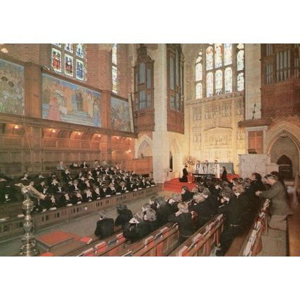 School Communion at Christs Hospital London Postcard
