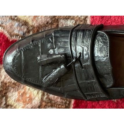 BELVEDERE FLORENCE FANTASTIC GENUINE EXOTIC CROCODILE LOAFERS SIZE 9 1/2 M