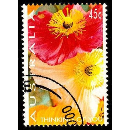 Australia 1994 Flowers 45c Used Stamp Poppy.