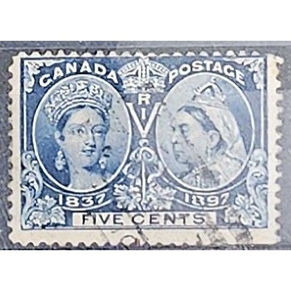 Canada 1897 SG128 5c Deep Blue Good/Fine Used ..