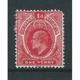 southern nigeria stamp sg34ab sg 34ab used carmine red used