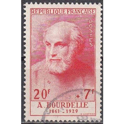 France 1954 Michel 1018 O Cote (2008) 36.00 € Antoine Bourdelle Sculpteur