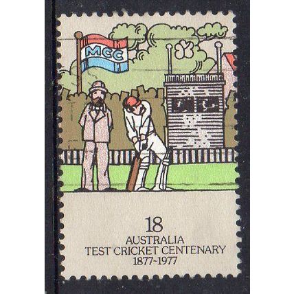 Australia 1977 Centenary of Test Cricket - Batsman and Umpire 18c Used