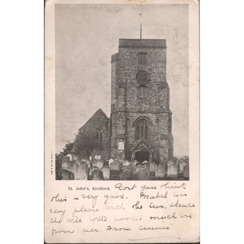 Antique GB PC 1903 - St. John's Church, Kirdford, West Sussex