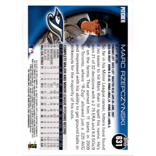 2010 Topps Baseball Marc Rzepczynski