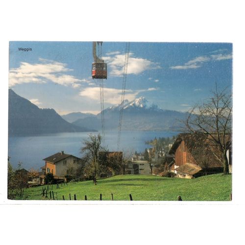 WEGGIS , SWITZERLAND used postcard 1989 postmark #