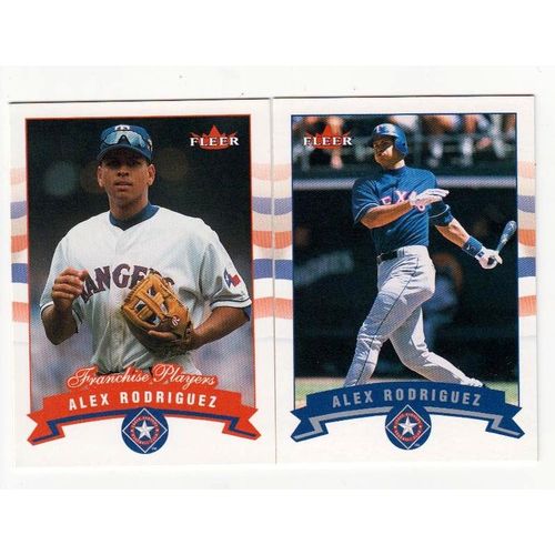 TWO 2002 Fleer Alex Rodriguez cards #246, #29–NM-Mariners